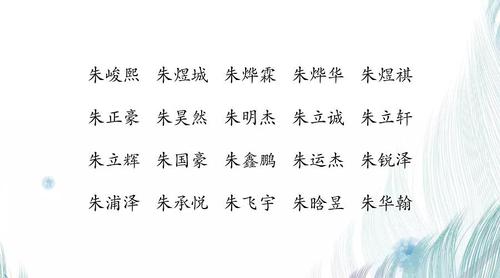 朱起名字