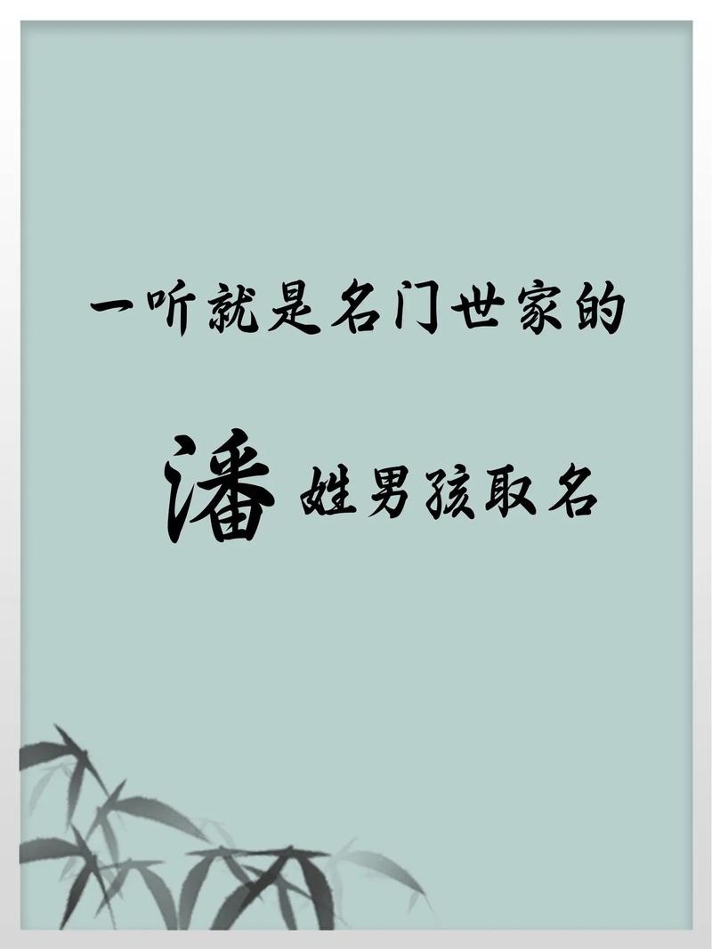 潘起名字大全男孩免费